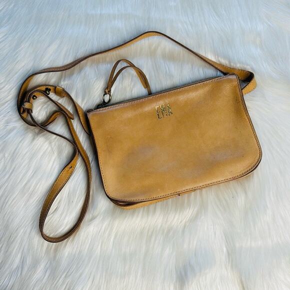 Madewell Nude Leather Simple Crossbody Bag - Picture 2 of 9